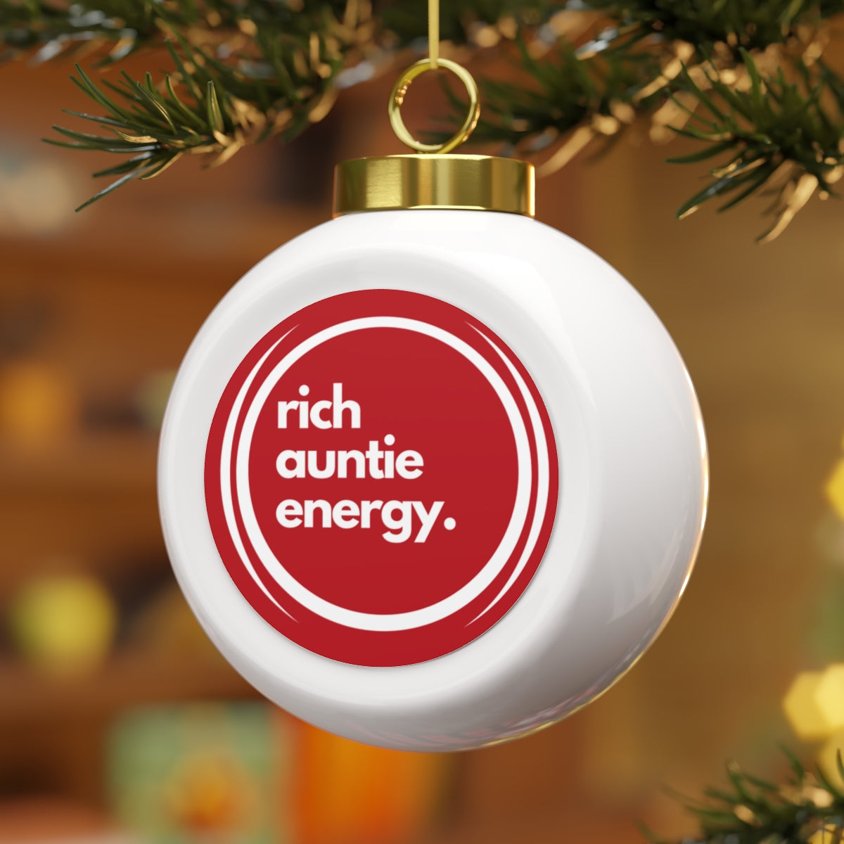 Rich Auntie Ornament | Red