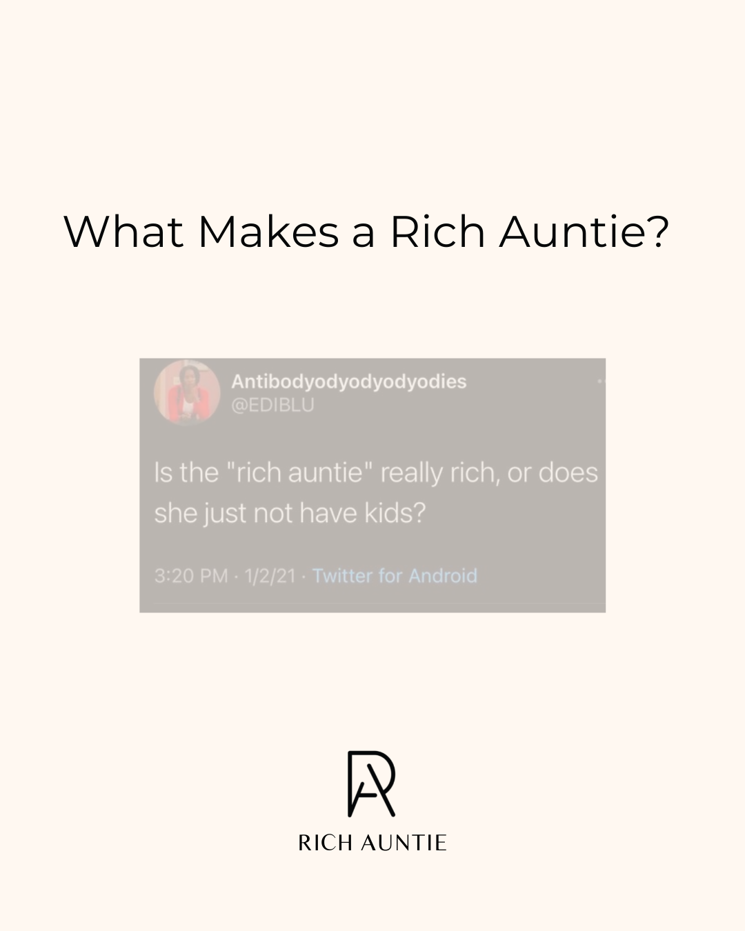 What Makes a Rich Auntie?